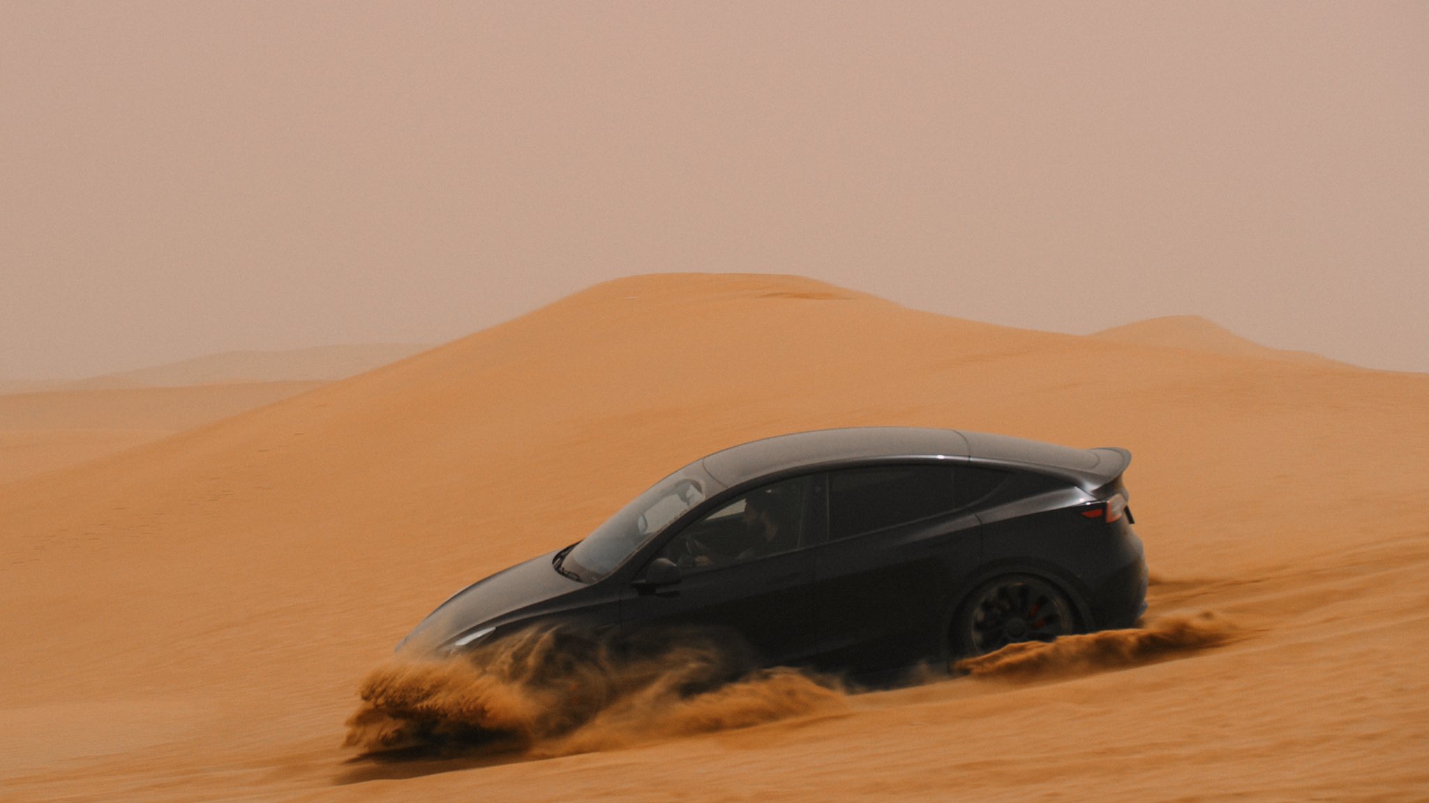 Tesla is now testing it vehicles in the desert!